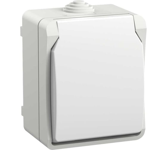 Изображение товара Розетка IEK FORS с з/к/ш о/у 16А IP54 РСб20-3-ФБ, белый ERS12-K01-16-54-DC