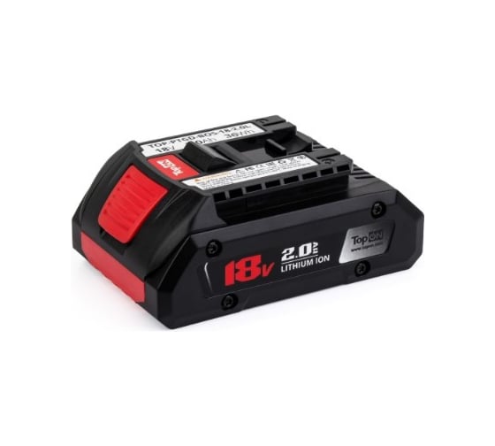 Изображение товара Аккумулятор для Bosch TopOn 18V 2.0Ah (Li-ion) LED PN: 2607336170 TOP-PTGD-BOS-18-2.0L