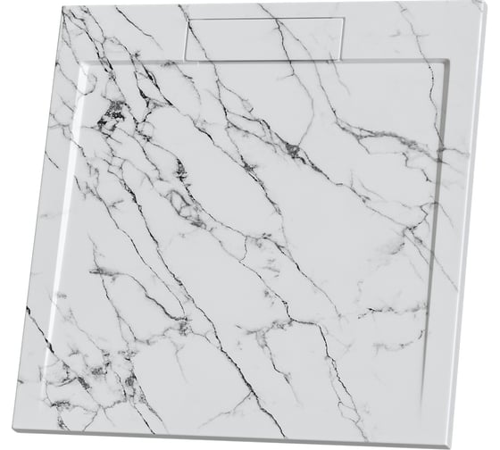 Изображение товара Душевой поддон RGW 90*90*3,5 STL-099MW белый мрамор, квадрат, каменный, S-14 52211099-15