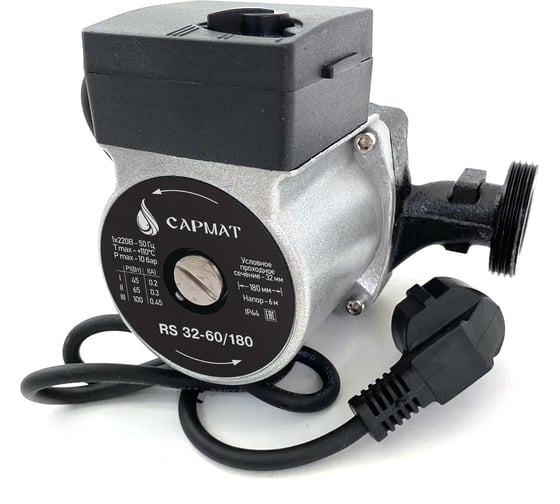 Изображение товара Насос циркуляционный Сармат RS 32-60/180 0016691