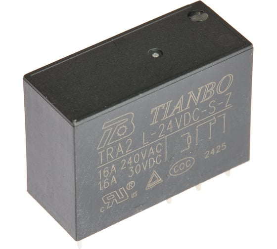 Изображение товара Реле электромагнитное Tianbo RELAY (25 шт/упак) TRA2-L-24VDC-S-Z 1126