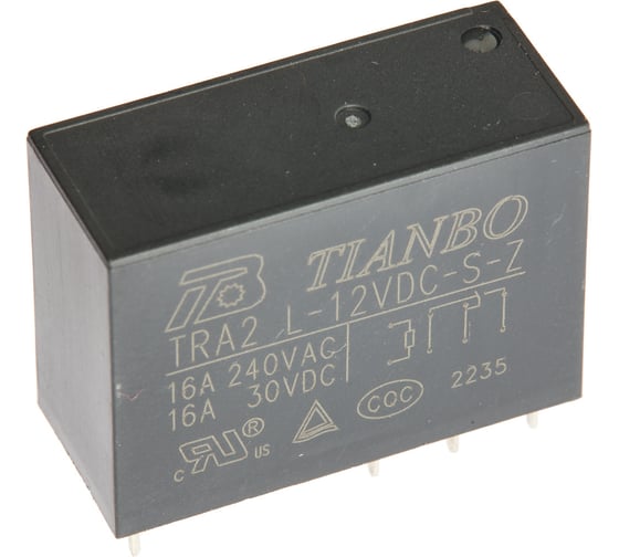 Изображение товара Реле электромагнитное Tianbo RELAY (25 шт/упак) TRA2-L-12VDC-S-Z 1125