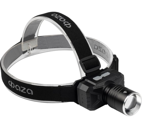 Изображение товара Фонарь аккумуляторный налобный ФАZА AccuFH2 -L10WZ с фокусировкой светового луча, 4 режима работы, кабель USB Type-C (в комплекте ) 5061545