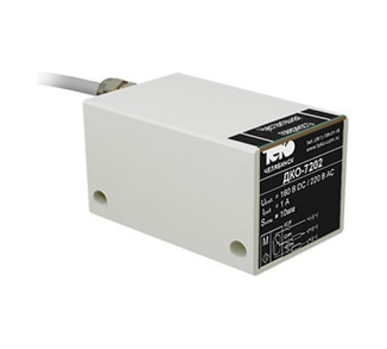 Изображение товара Датчик контроля ограждения корпус ТЕКО ДКО-7202-10, Sn=10 мм,Полиамид 40х40х81,200 B DC / 220 В АС,NC/NO-45...+60°,IР67,кабель 10м, 00-00062365