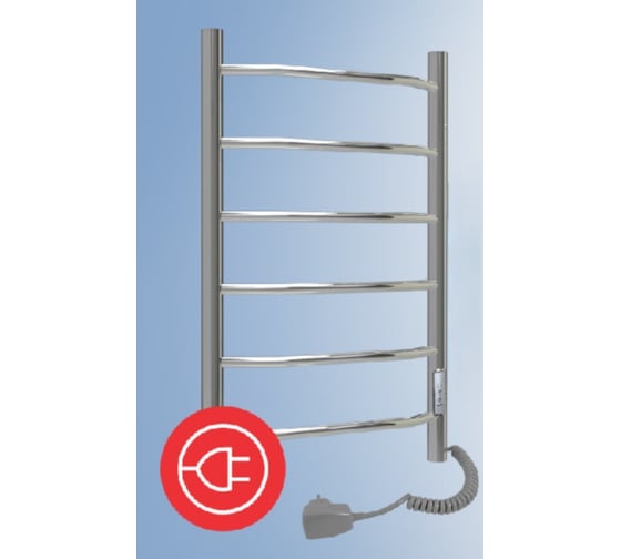 Изображение товара Полотенцесушитель электрический ТЕРМОДИЗАЙН нерж. E (лесенка) W=500, H=800 (6 перекладин) TDE008E