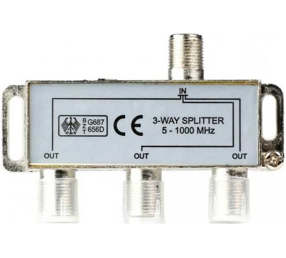 Изображение товара Делитель ТВ-сигнала (краб) Smartbuy (в т.ч. Для цифрового ТВ) на 1 вход-3 выхода A223