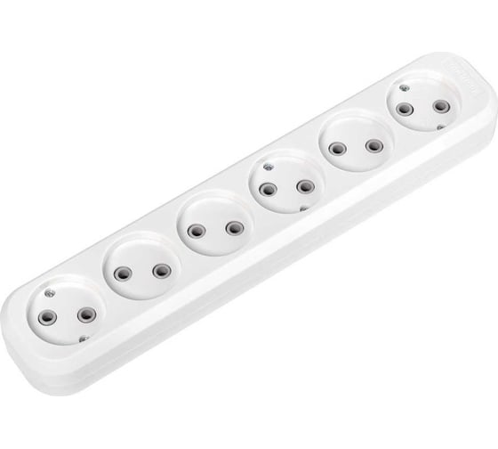Изображение товара Колодка бытовая Smartbuy 6 гнезд 10А/2,2кВт без заземления SBE-10-6-00-N