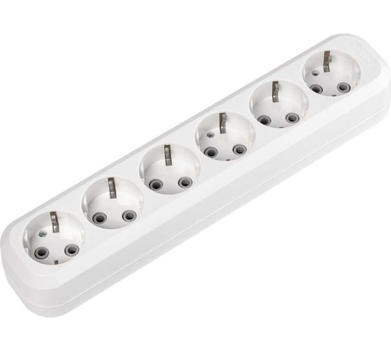 Изображение товара Колодка бытовая Smartbuy 6 гнезд 16А/3,5кВт c заземлением SBE-16-6-00-Z