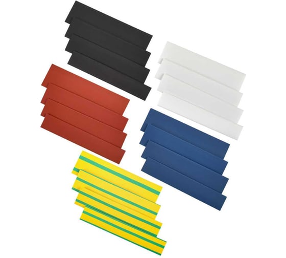 Изображение товара Набор ТТУ IEK нг-LS 8/4-10/5-12/6-14/7 ЖЗ/С/К/Ч/Б 20x8см/упак UDRS-D8-D14-10-1