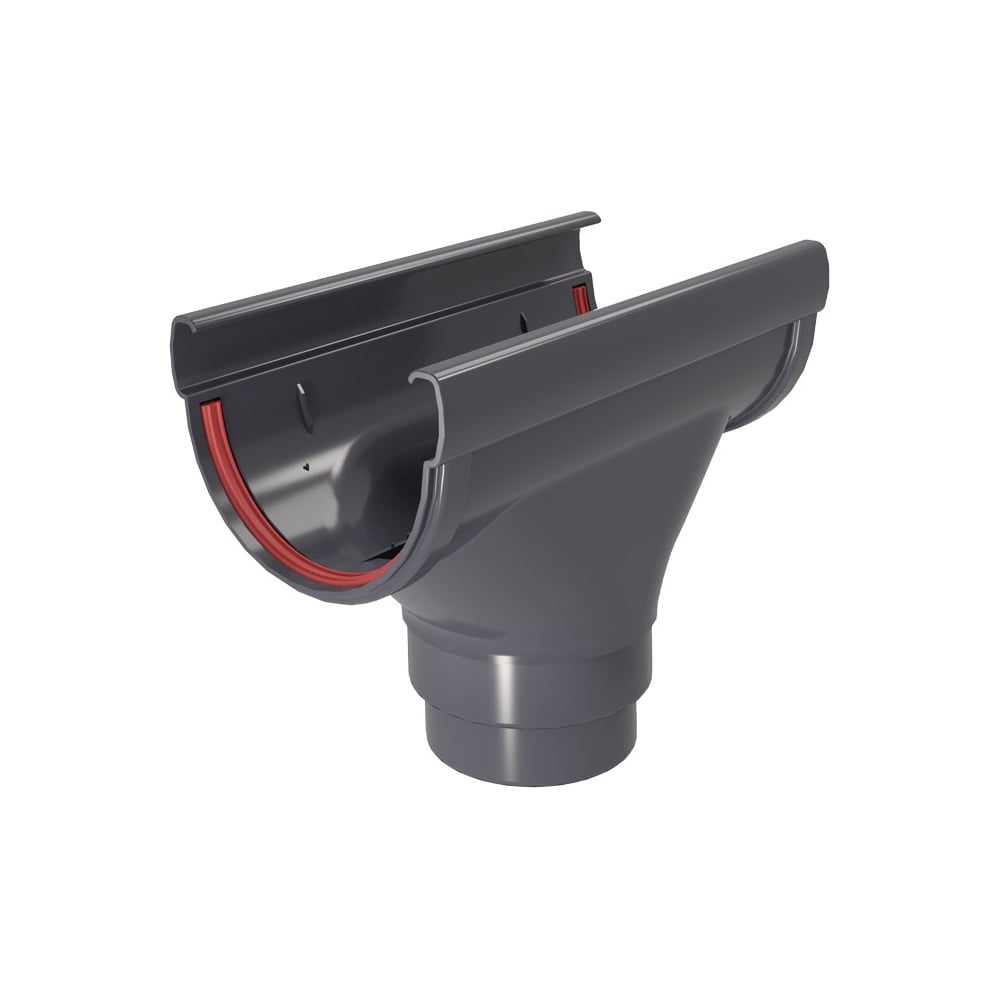 Изображение товара Воронка Grand Line Дизайн 135 ПВХ графит RAL 7024 250мм диаметр желоба 135мм