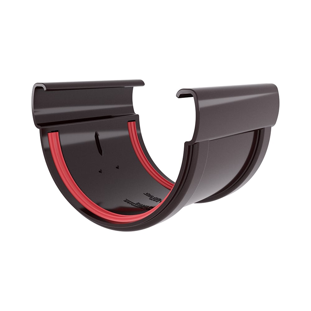 Изображение товара Соединитель желобов Grand Line Дизайн 135 ПВХ коричневый RR32