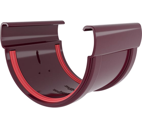 Изображение товара Соединитель желобов Grand Line Дизайн 135 ПВХ GL бордо (RAL 3005) 422317