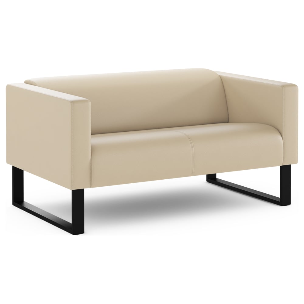 Изображение товара Офисный диван MOON 153 0153223145 прямой 2 места классика бежевый из экокожи