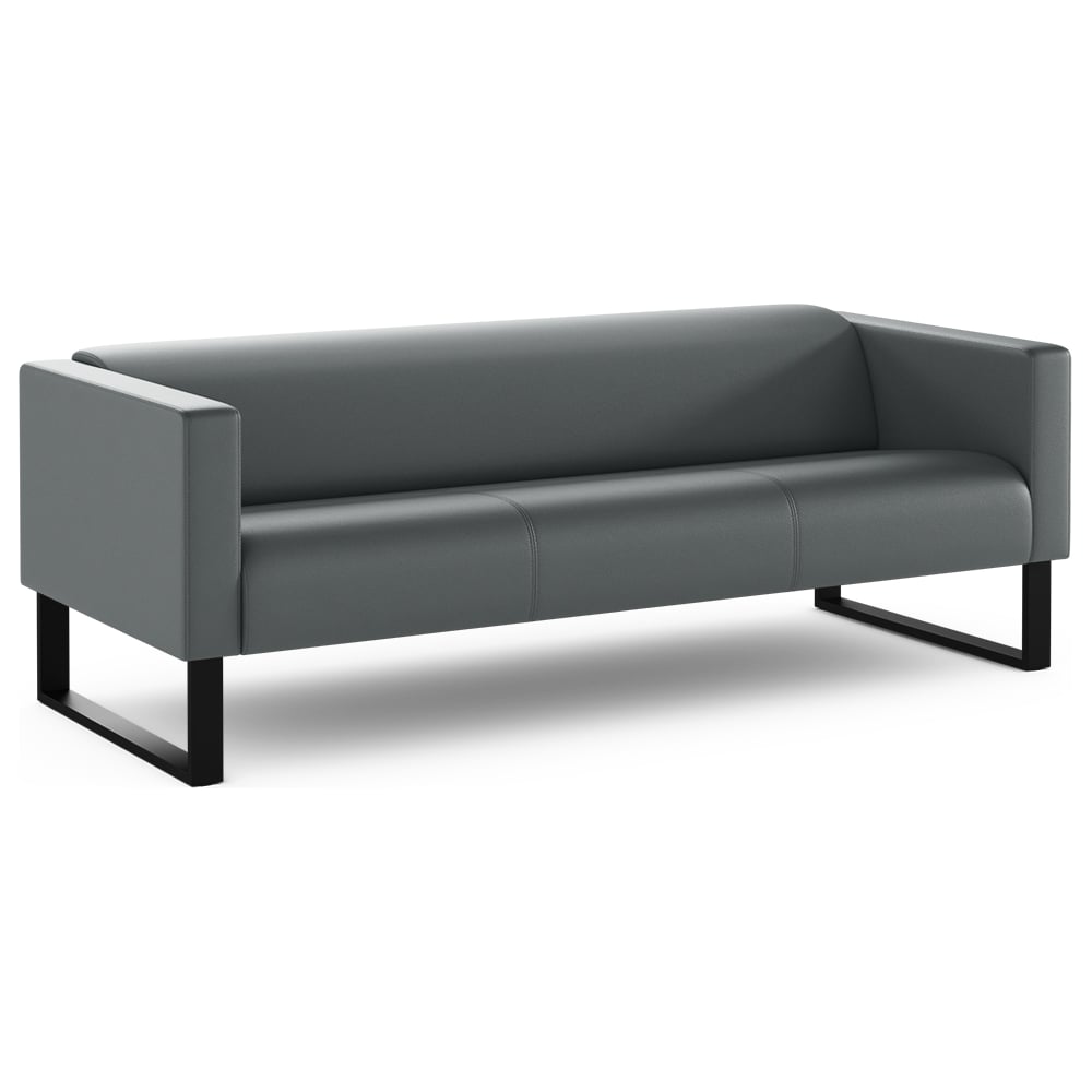 Изображение товара Офисный прямой диван MOON 153 0153323158 серый с металлическим каркасом