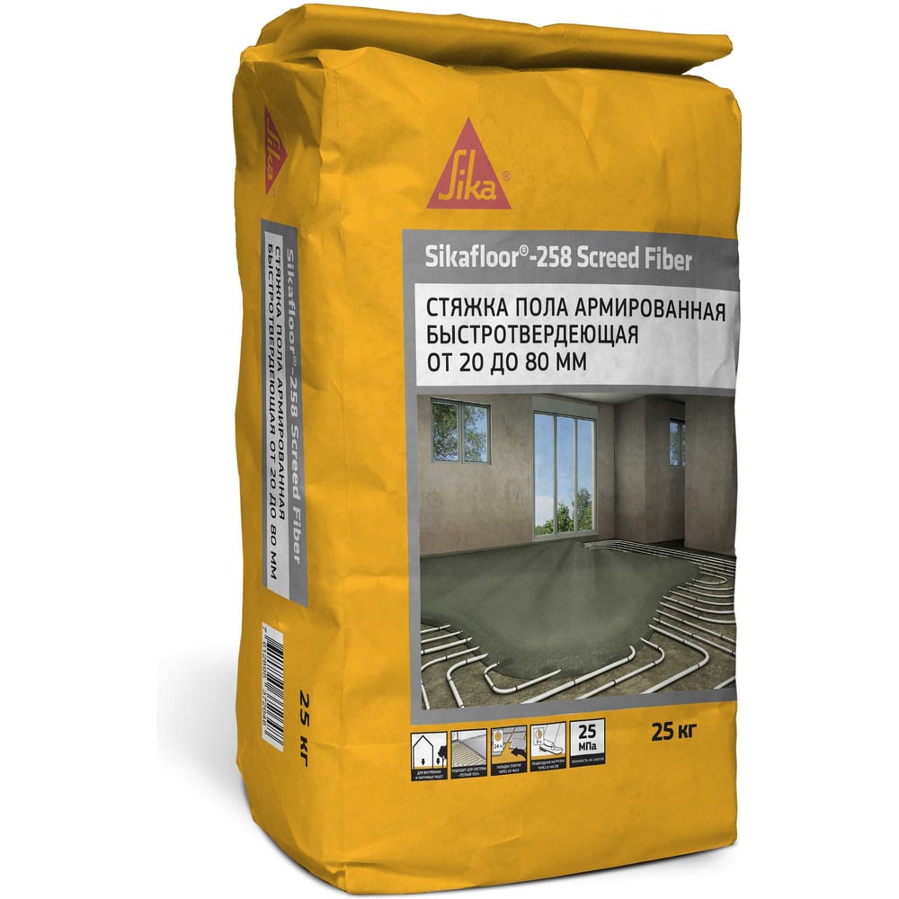 Изображение товара Стяжка армированная фиброй SIKA Floor-258 для напольных покрытий