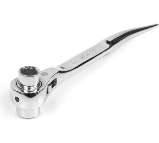 Изображение товара Торцевой ключ HORTZ трещоточный укороченный 24х27 хром HOR 121331