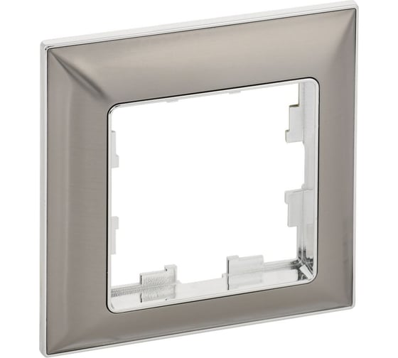 Изображение товара Рамка 1-местная IEK BRITE РУ-1-Бр металл, хром/никель BR-M12-12-4-K23