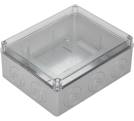 Изображение товара Коробка распаечная IEK КМ41346 о/п 240x195x90мм м/пл. IP55 серая UKO10-240-195-090-K53-55