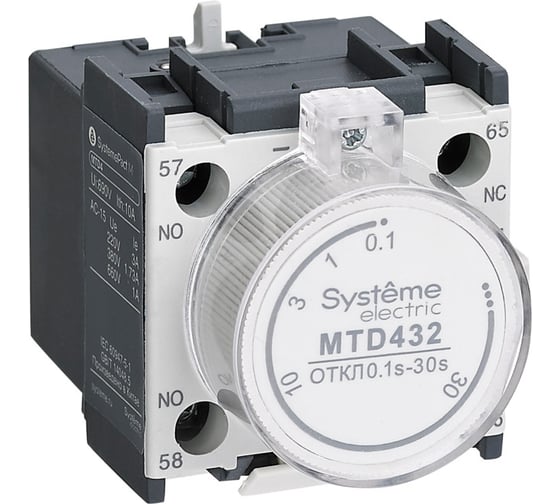 Изображение товара Дополнительный контакт Systeme Electric MC1G/E выдержка времени включения 0,1…3С MTD420