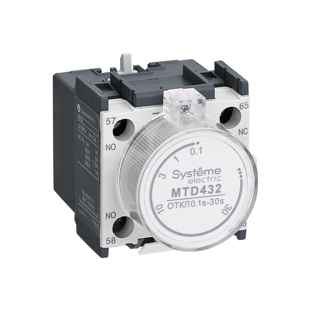 Изображение товара Дополнительный контакт Systeme Electric MC1G/E с выдержкой 10-180 сек для автоматизации