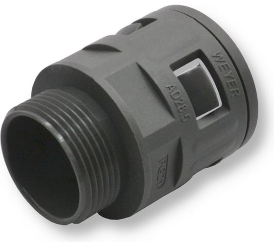 Изображение товара Муфта для гофрированных труб - коннектор прямой Weyer WQG-P21G/AD28.5 нар. PG21 WE0207000