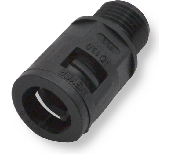 Изображение товара Муфта для гофрированных труб - коннектор прямой Weyer WQG-P09B/AD13.0 нар. PG09 WE0207600