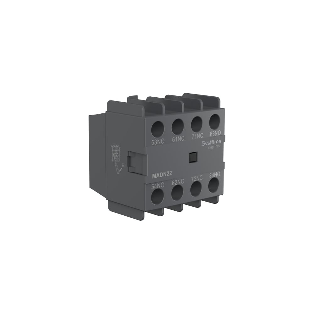 Изображение товара Дополнительный контакт Systeme Electric MC1D 1НО+3НЗ фронтальный монтаж, IP20