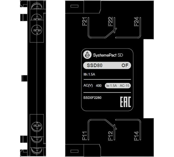 Изображение товара Вспомогательный контакт для SD80 Systeme Electric 2NO2NC SSDOF2280