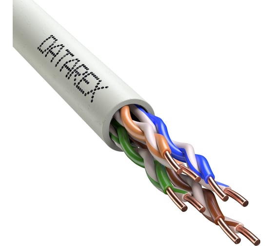 Изображение товара Кабель DATAREX кат.5е, 4 пары U/UTP, жила 0,51 (+/- 0,01), LSZH нг(А)-HF, белый, коробка 305, DR-140014