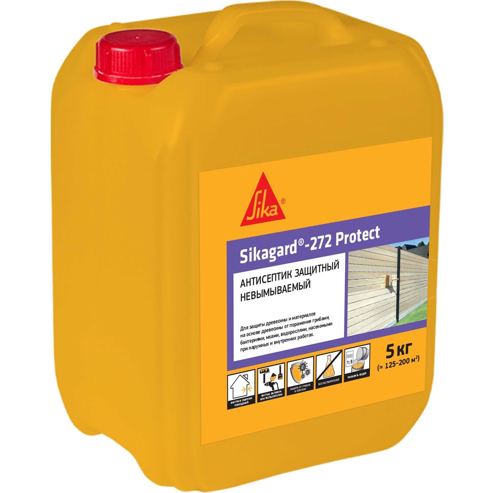 Изображение товара Антисептик для древесины SIKA gard-272 Protect 5 л защита от плесени грибка насекомых