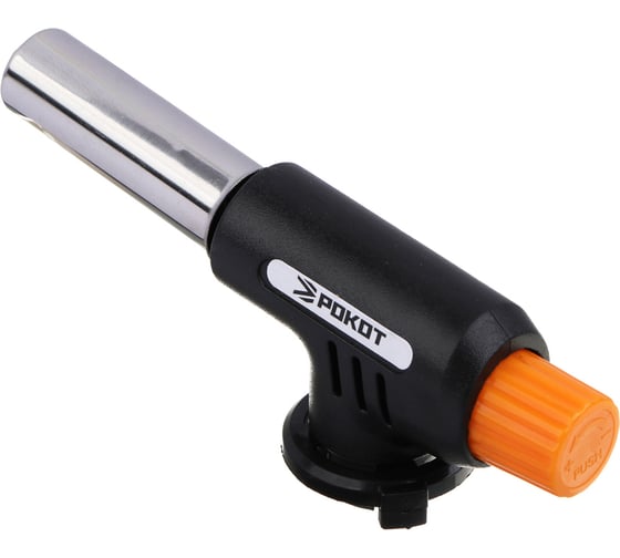 Изображение товара Горелка газовая РОКОТ с пьезорозжигом, цанговый захват, сопло 18.2 мм, 15.1x4х6.5 см 116-053