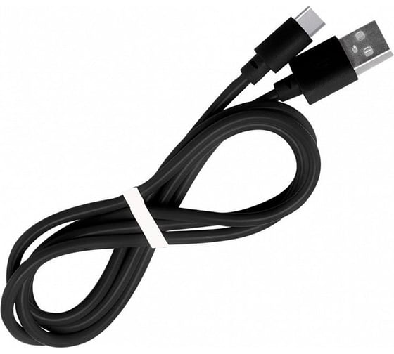 Изображение товара Дата-кабель SMARTBUY USB 2.0 Type-C to Type-C, fast charging, черный, 1 м iK-3112fc black