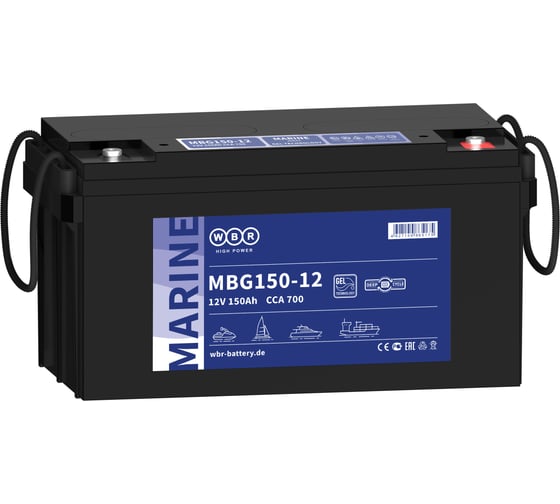 Изображение товара Тяговый аккумулятор для лодочного электромотора WBR MBG150-12 12В 150 Ач УТ-00000441