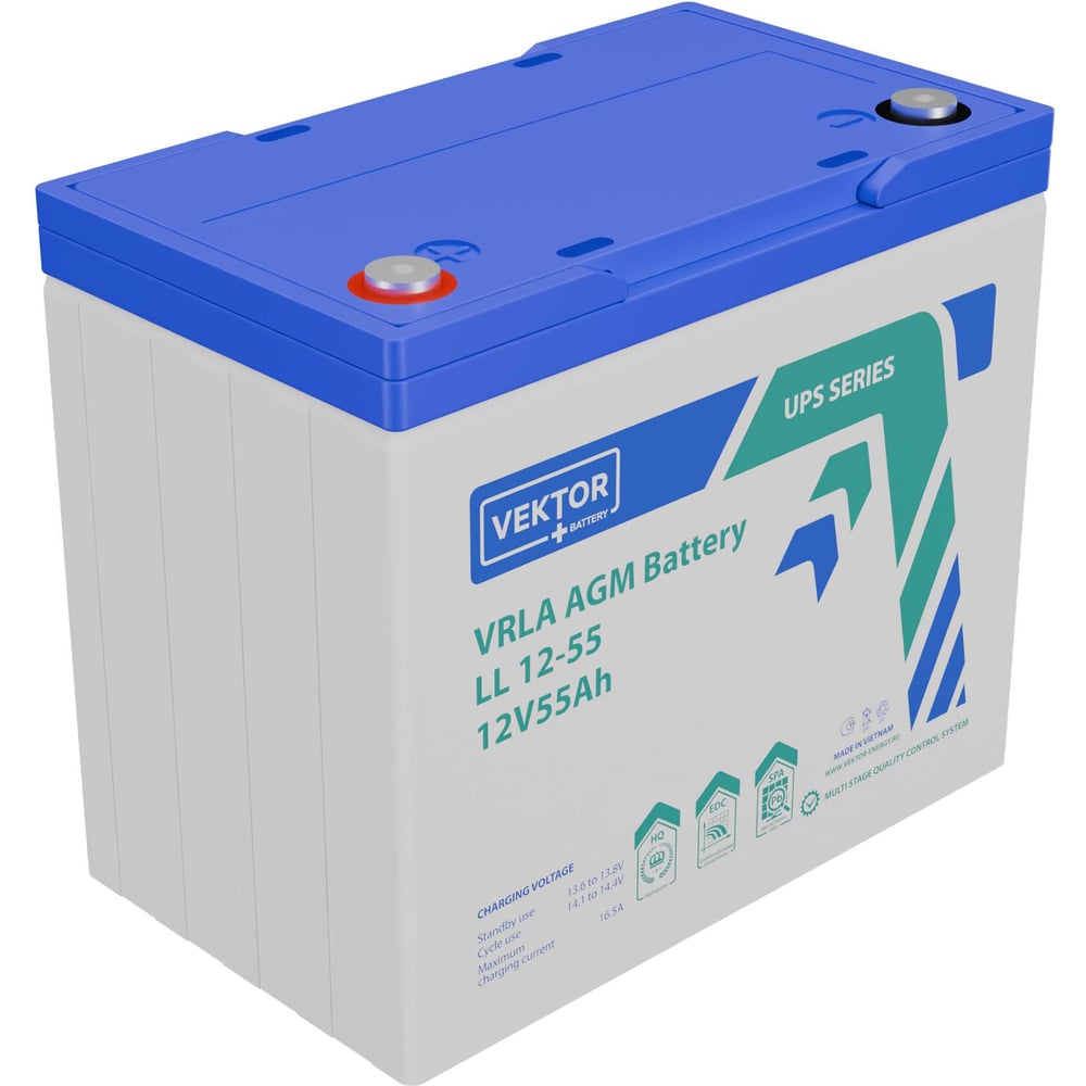 Изображение товара Аккумуляторная батарея Vektor Energy VEKTOR BATTERY LL 12-55 41555