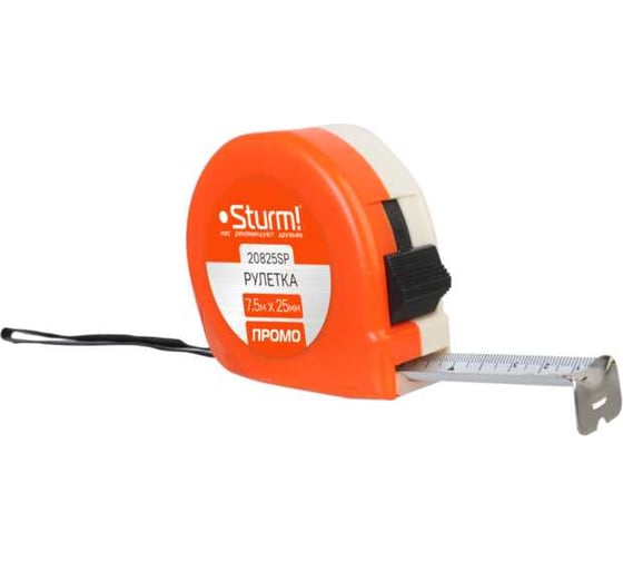 Изображение товара Рулетка Sturm 7,5x25мм, пластиковый корпус 20825SP