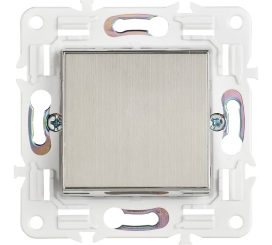 Изображение товара Выключатель 1-клавишный IEK SKANDY 10А SK-V01N никель SK-V10-0-10-K50