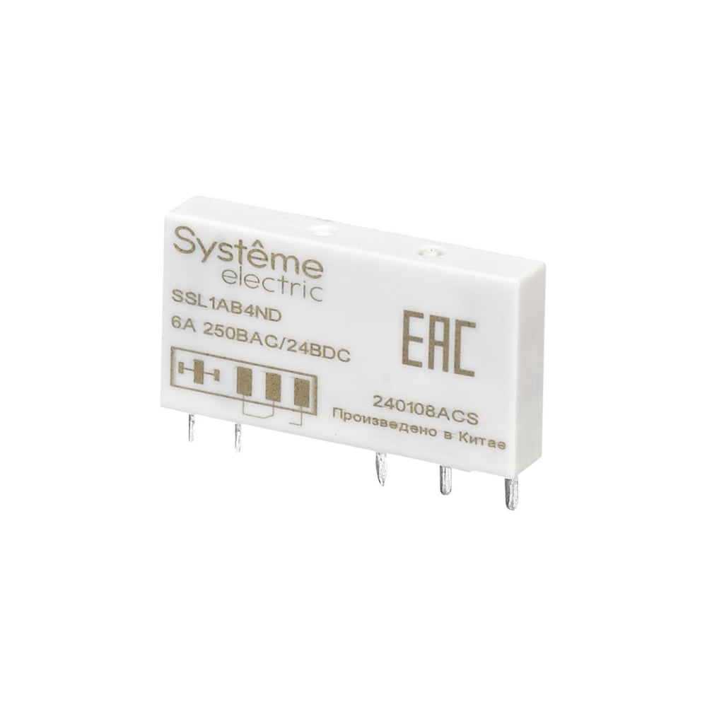 Изображение товара Реле интерфейсное Systeme Electric 1CO, 6A, 60В DC SSL1AB4ND
