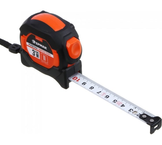 Изображение товара Рулетка ЕРМАК 3мx16мм, автостоп, TPR, ABS (XM) 658-170