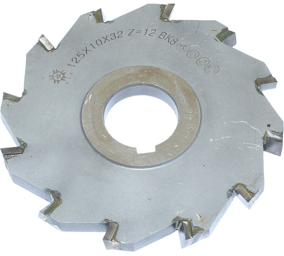 Изображение товара Фреза дисковая TLX 3-х сторонняя 125x10x32, Z=12 ВК8 с разнонаправл.зубьями 75064