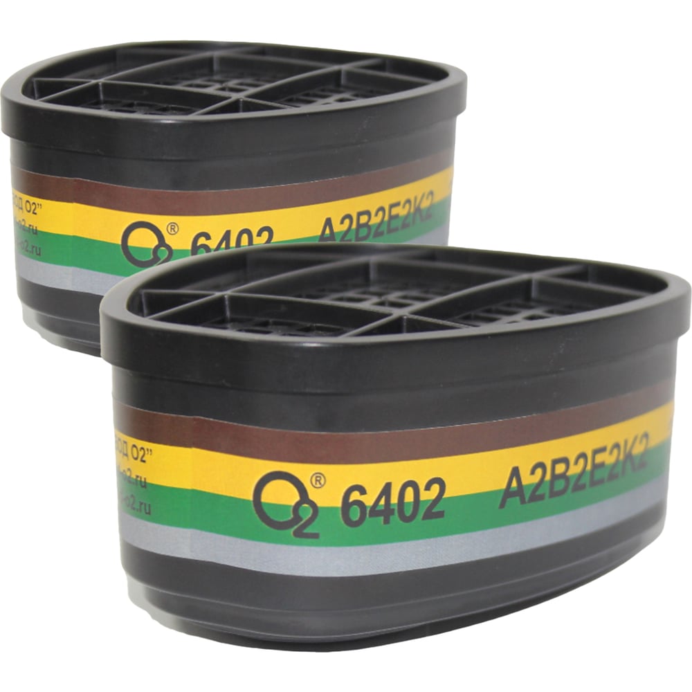 Изображение товара Фильтр угольный О2 A2B2E2K2 6402 2 шт противогазовый
