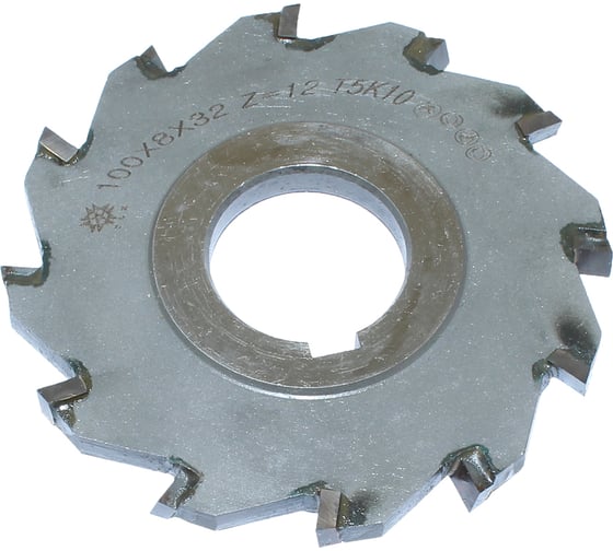 Изображение товара Фреза дисковая TLX 3-х сторонняя 100x8х32, Z=12 Т5К10 с разнонаправл.зубьями 75080