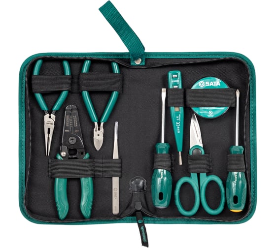 Изображение товара Набор инструментов для электротехнических работ SATA 9 предметов 03750