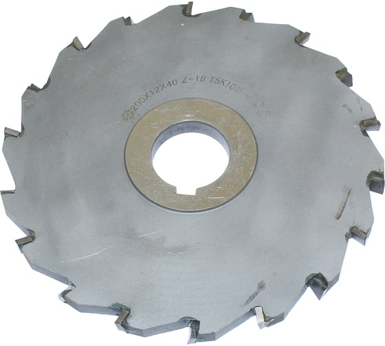 Изображение товара Фреза дисковая TLX 3-х сторонняя 200x12x40, Z=18 Т5К10 с разнонаправл. зубьями 75086