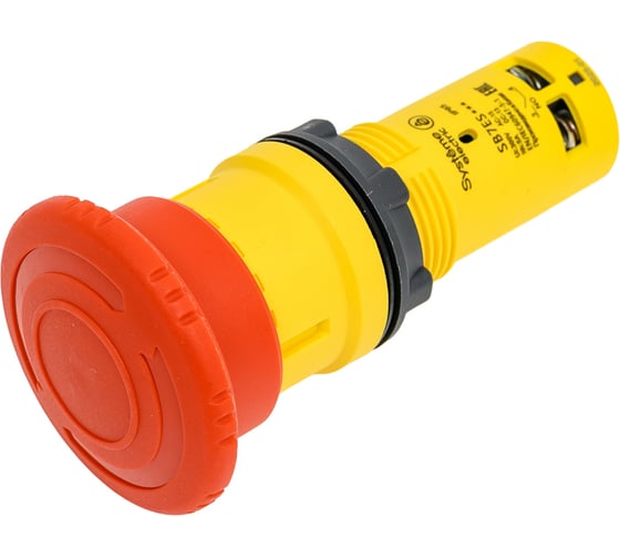 Изображение товара Кнопка аварийного останова Systeme Electric SB7, моноблочная, 22 мм, красная, D 40, 1НО+1НЗ SB7ES545P