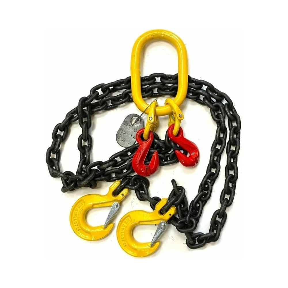 Изображение товара Двухветвевой цепной строп ТамбовТехСнаб 2СЦ 11.2т 2.5м с укорочивающими крюками