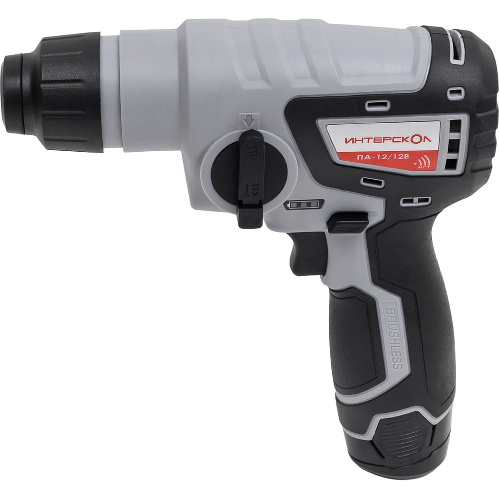 Изображение товара Интерскол ПА-12/12В Ли-Ион АПИ-Т перфоратор бесщеточный с 2 аккумуляторами