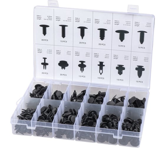 Изображение товара Набор крепежей (клипс) универсальный Arnezi 192пр R8020204