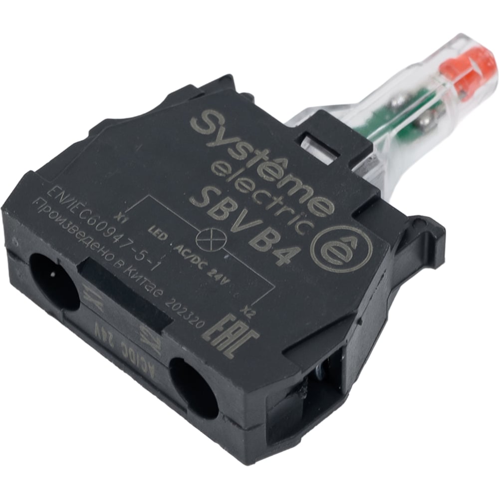 Изображение товара Световой блок Systeme Electric красный LED 24В DC SBVB4 для сигнальных систем