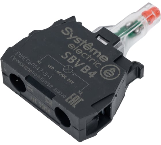 Изображение товара Световой блок Systeme Electric красный LED 24В DC SBVB4