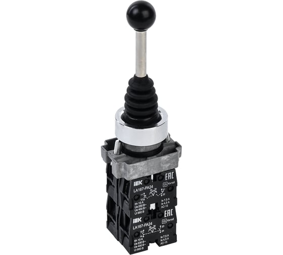 Изображение товара Джойстик IEK LA167-PA24 4 положения 4NO без фиксации черный BBJ20-PA24-6-22-4-K02